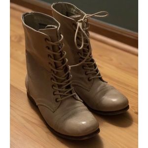 Madden Girl Tan Combat boots
